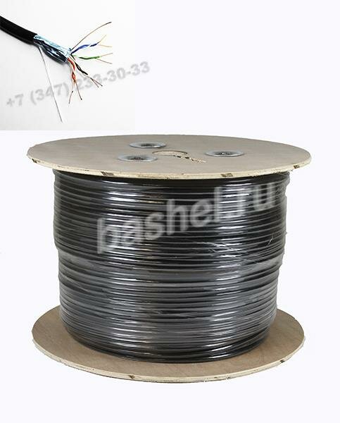 фото Кабель Витая пара FTP Rexant 4*2*0,5 экран., наруж., 5-е кат., Rexant электротовар