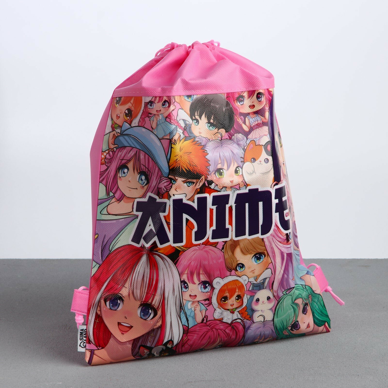 фото Сумка для обуви «Мир аниме», полиэстер, размер 41х31 см