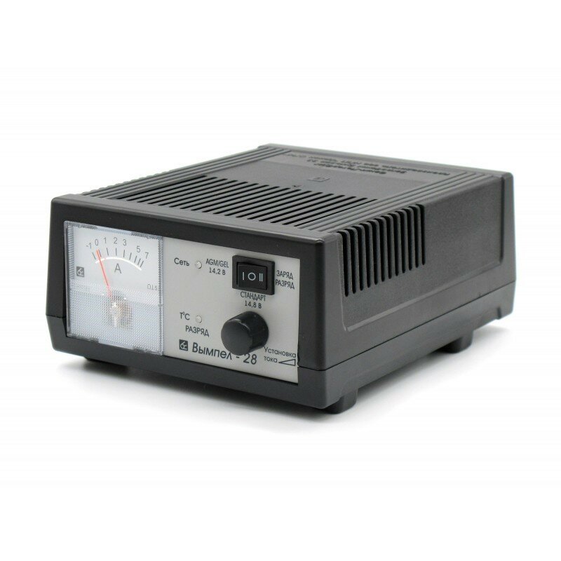 Зарядное устройство Вымпел-28 12В 09-7А автомат ручной режим (подходит для большинства АКБ) десульфатирующее НПП Орио электротовар