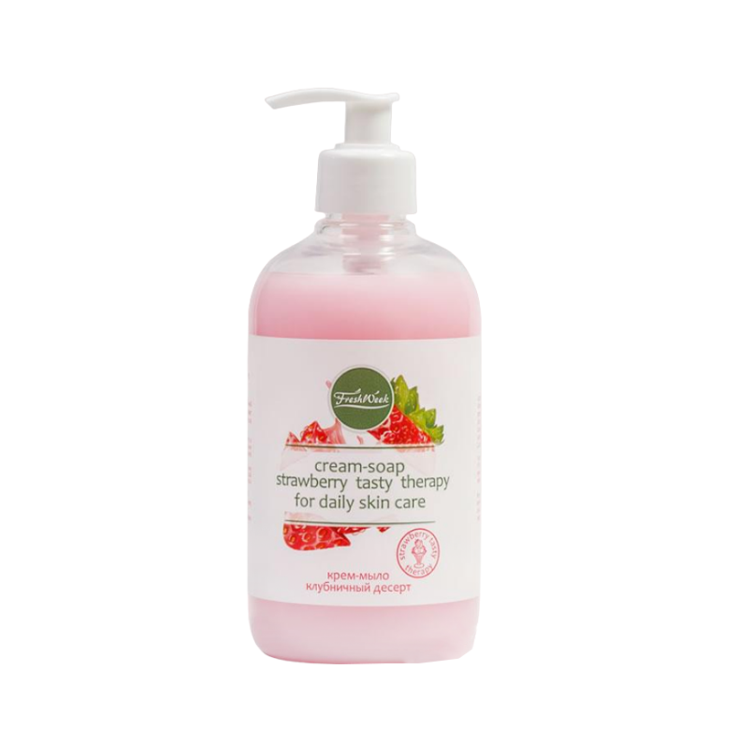 фото Жидкое крем-мыло FreshWeek Клубничный Десерт 460 мл