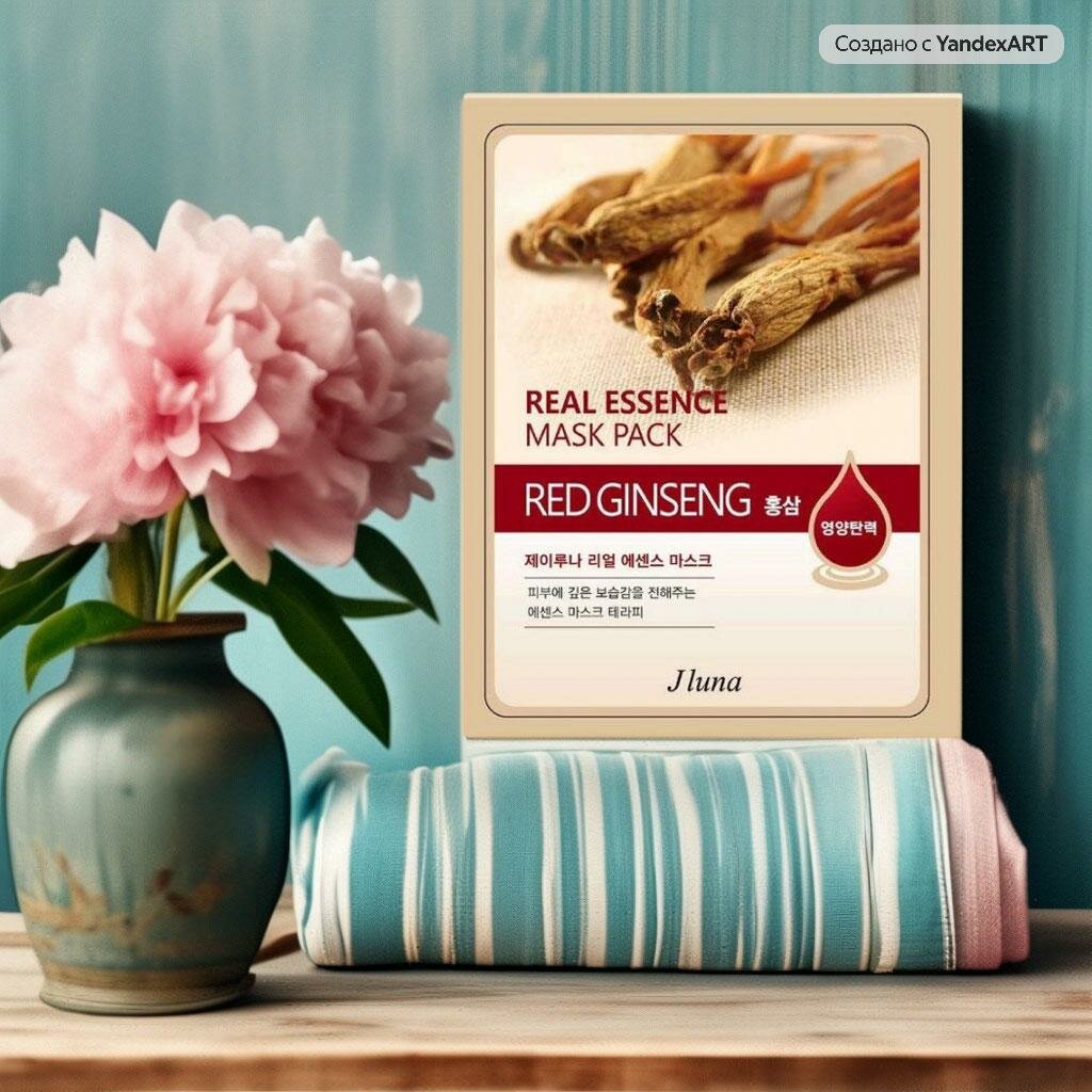 фото Тканевая маска для лица Jluna, с красным женьшенем