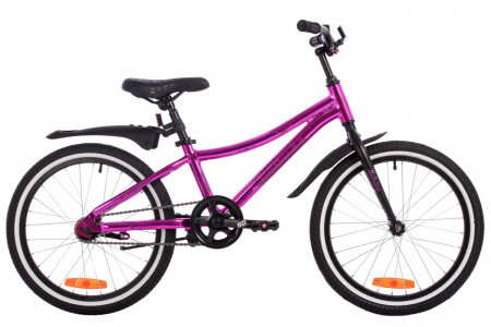 Novatrack Велосипед 20" KATRINA алюм, розовый металлик, ножной тормоз, короткие крылья
