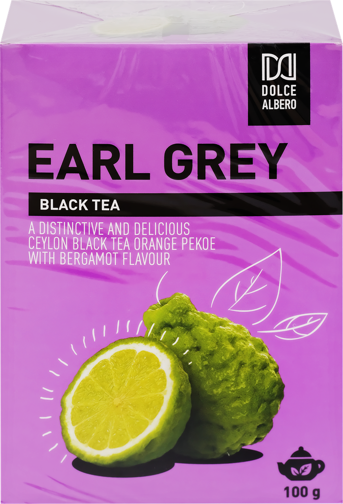 Чай черный DOLCE ALBERO Earl Grey, листовой, 100г
