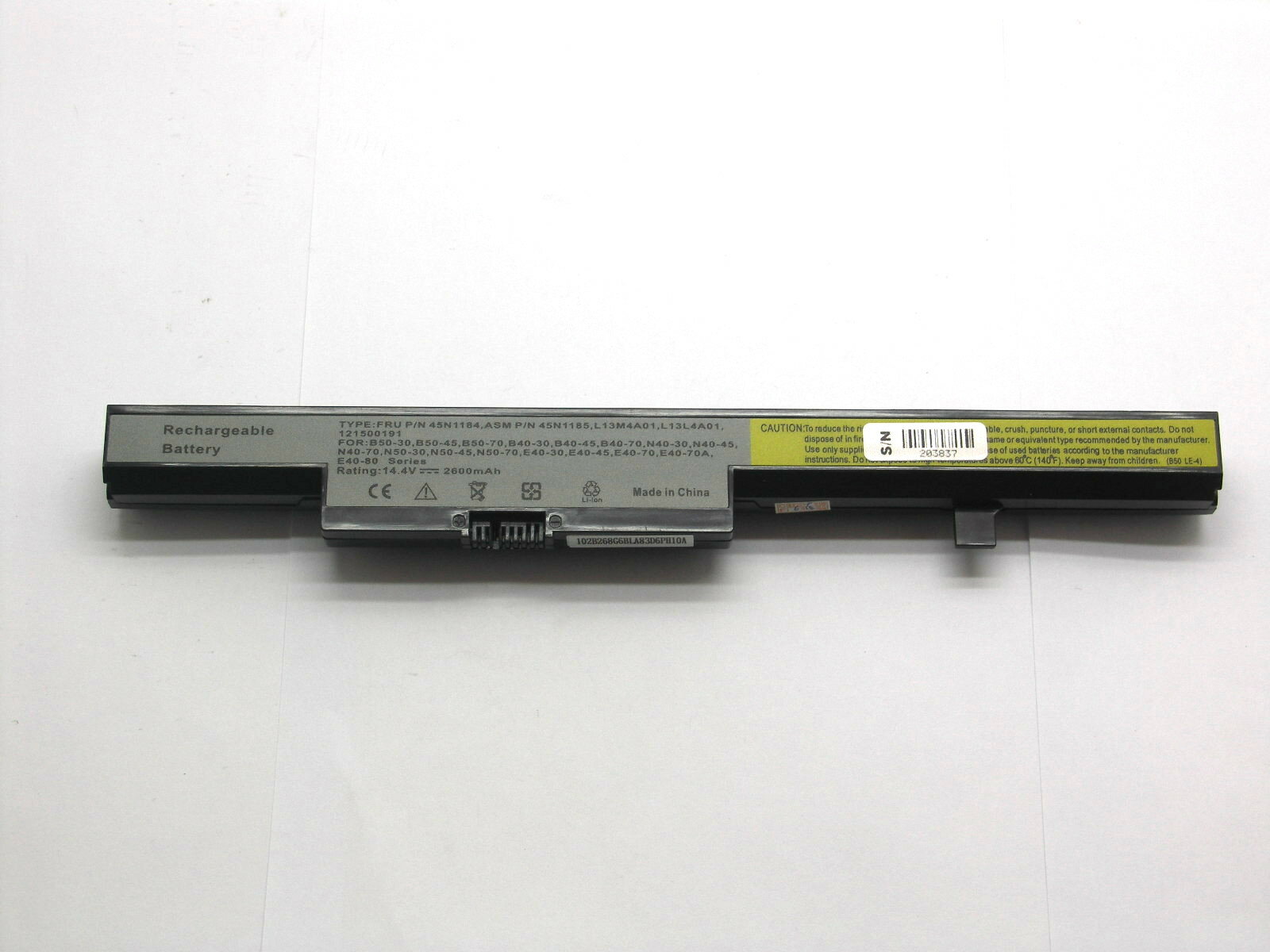 Акб Lenovo IdeaPad B40-45, B40-70, B40-80, B50-30, B50-45, B50-70, B50-80, (L13M4A01), 2600mAh, 14.4V (BAT-LE-14)