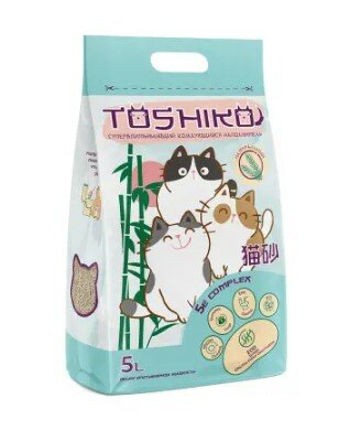 фото Toshiko Натуральный комкующийся наполнитель древесный 1,9 кг 5л, 156337 (2 шт)