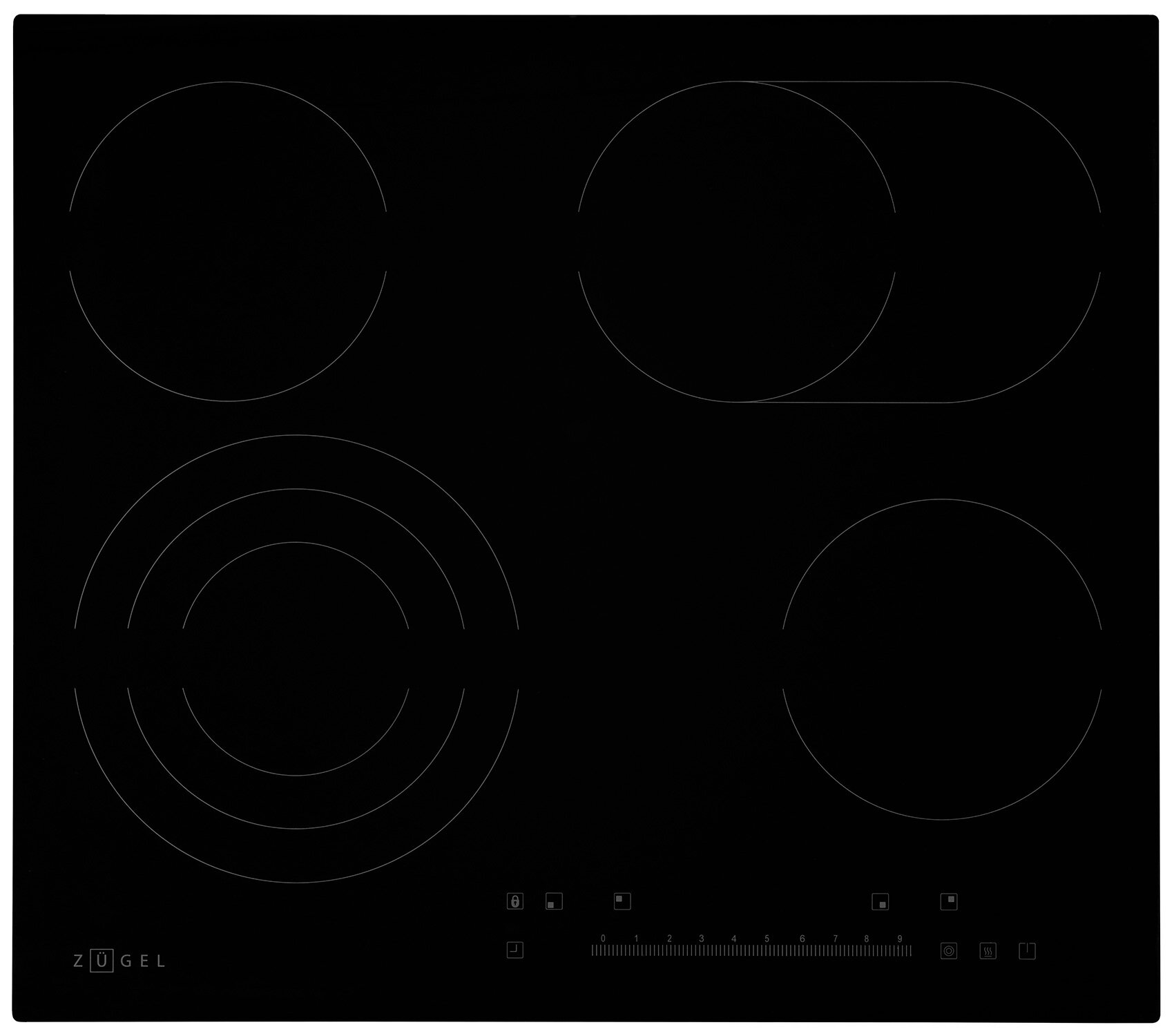 Варочная панель стеклокерамическая ZUGEL ZEH607B - фотография № 1