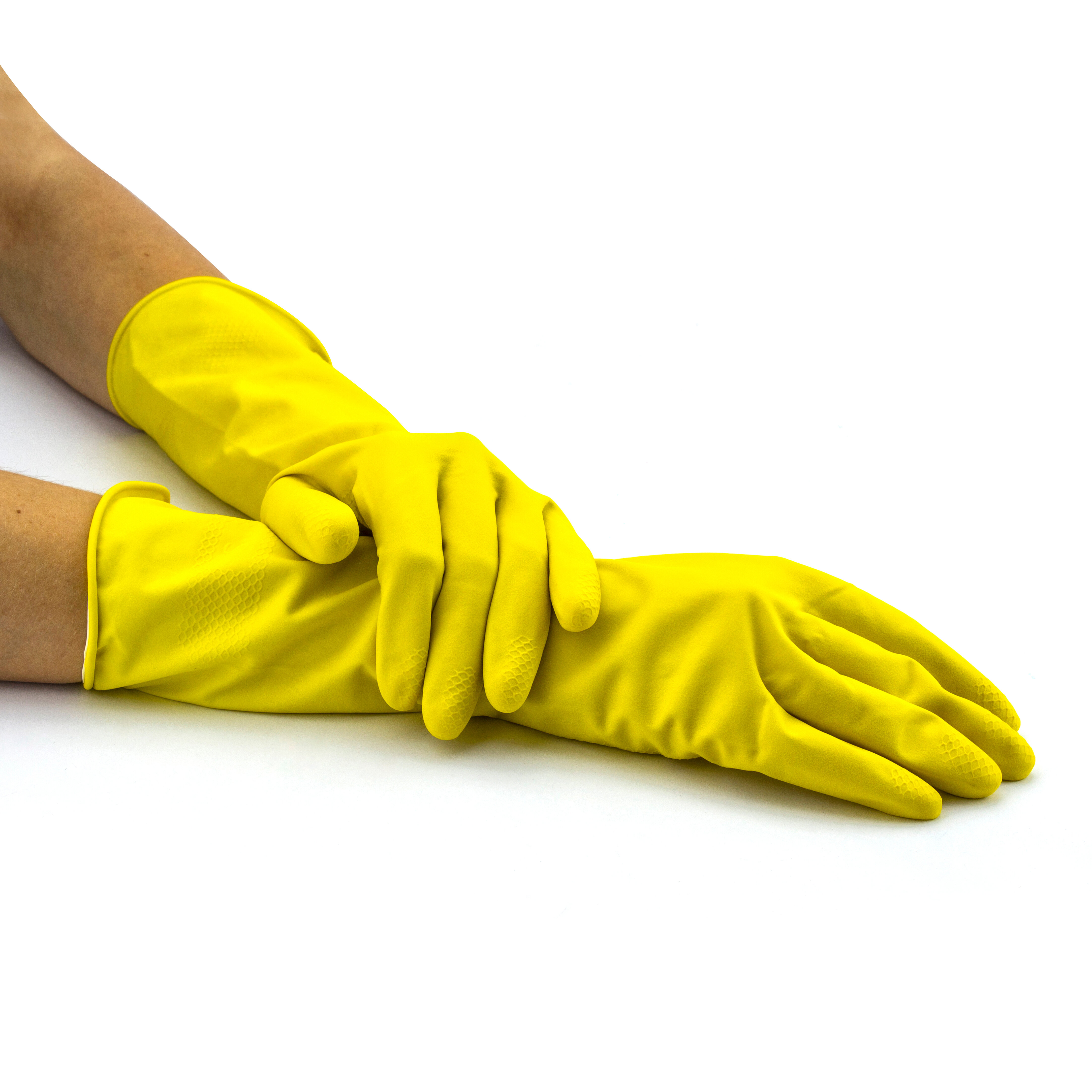 фото Перчатки хозяйственные Aviora, латексные, желтые, размер М