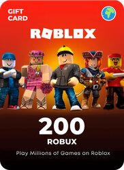 Пополнение счета Roblox на 200 Robux / Код активации Робуксы / Подарочная карта Роблокс / Gift Card (Россия)