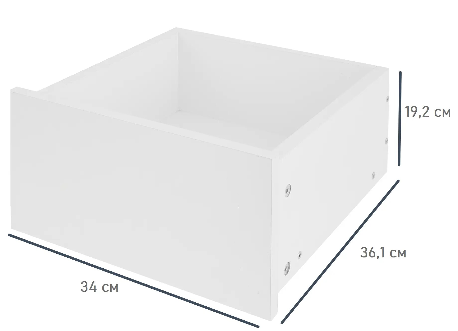 Ящик для шкафа Лион 34x19.2x36.1 ЛДСП цвет белый