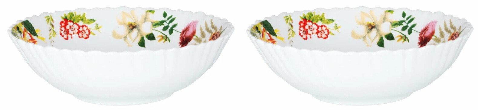 фото Салатник Millimi Рио, опаловое стекло, 18 см, 2 шт