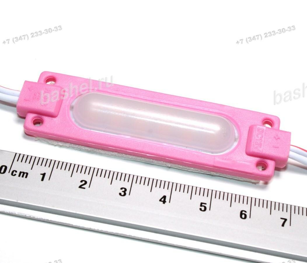 LED modul PCB-12-6SMD5730-P MOD84 100Lm, 1.5W, Pink, IP44 (матовое стекло), Модуль светодиодный, 70x18x8мм электротовар