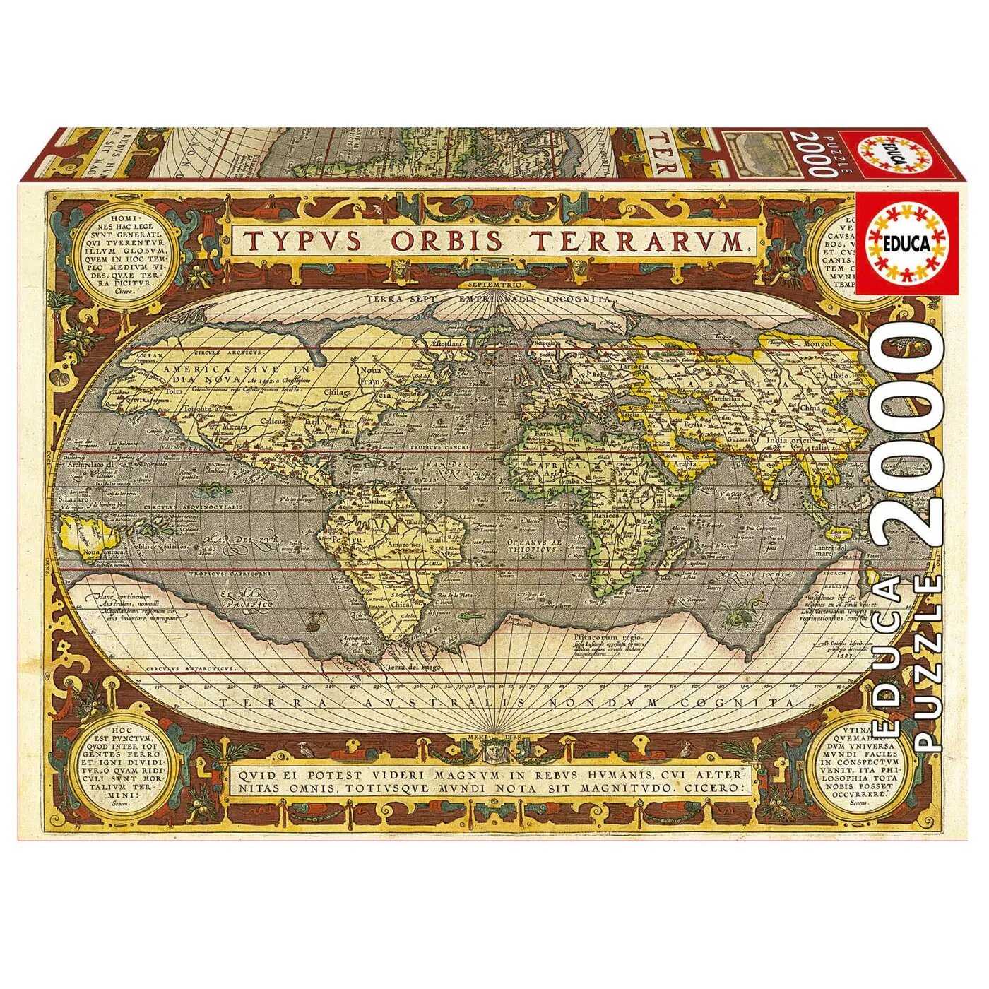 Пазл EDUCA Карта мира 2000 деталей