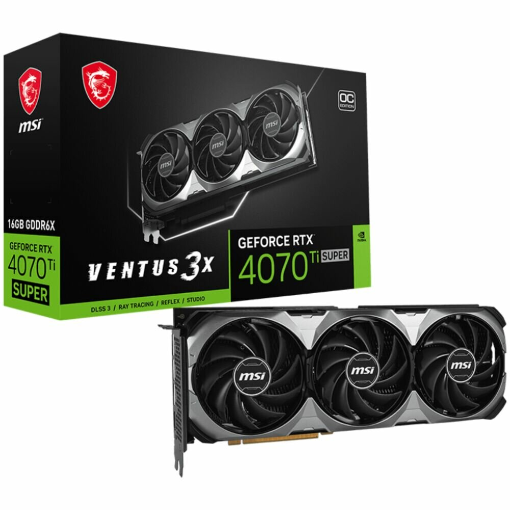 Видеокарта MSI GeForce RTX 4070 Ti SUPER 16G VENTUS 3X OC