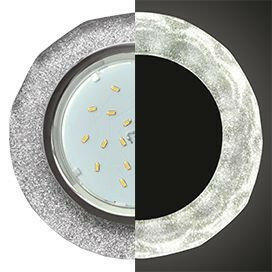 фото Комплект 6 шт. светодиодный светильник Ecola GX53 H4 LD5320 Стекло Квадрат черный мозаика Черный-Хром 40x123 FL53SGECB