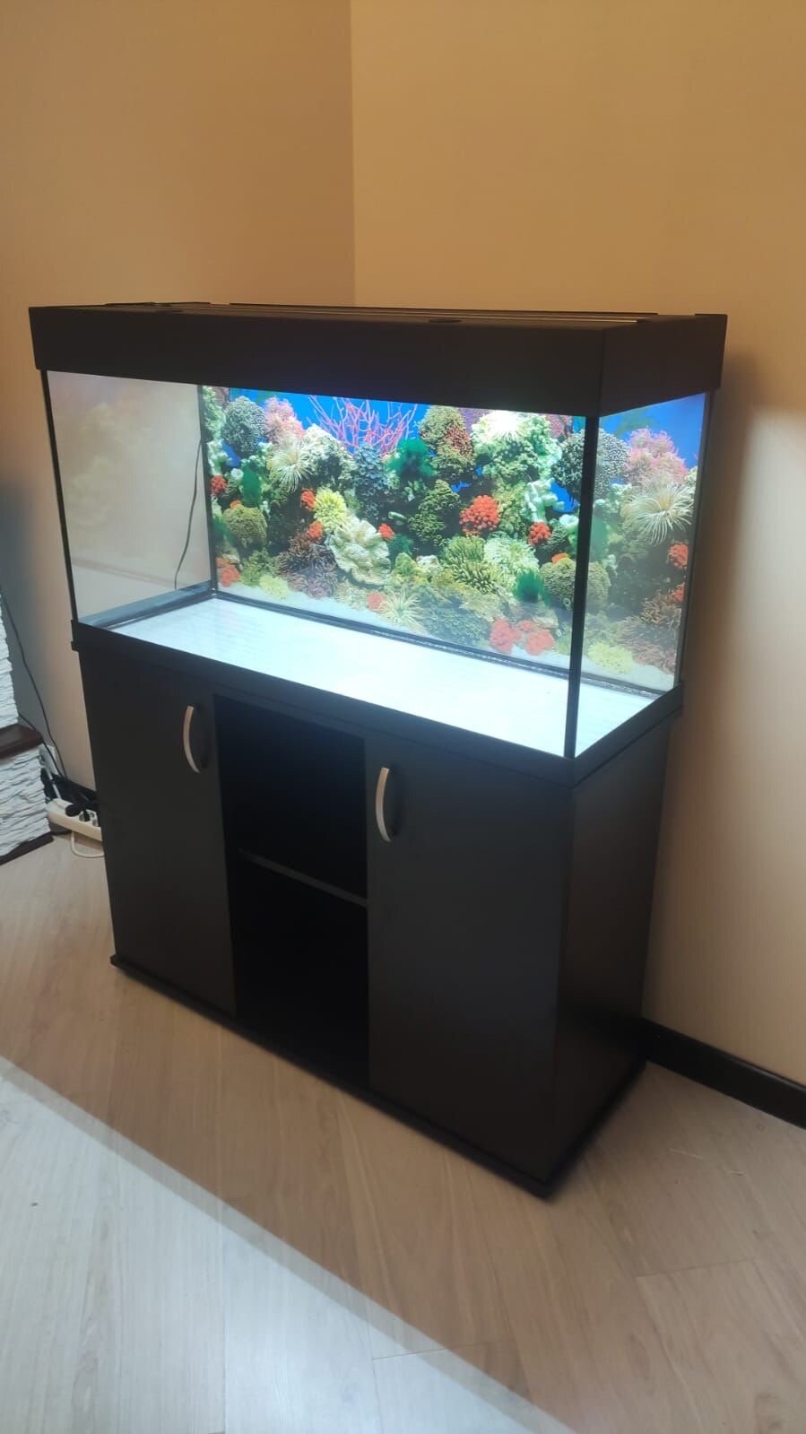 Аквариум 200 л AquariumBest с тумбой цвет Черный 101х36х58 (ДхШхВ) - фотография № 1