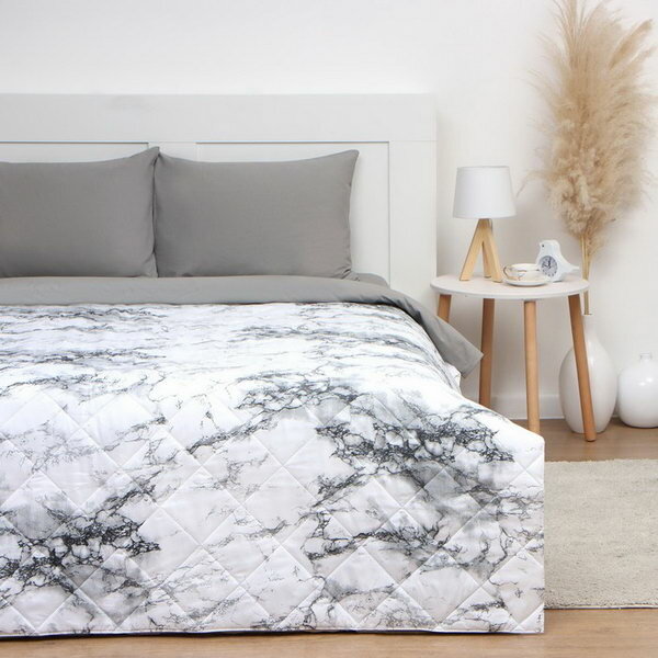 LoveLife Покрывало LoveLife евро макси White marble 240*210±5см микрофайбер 100% п/э