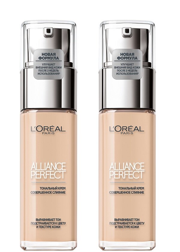 Тональный крем L'Oreal Alliance Perfect Совершенное слияние N1 Слоновая кость, 30 мл, 2 шт.