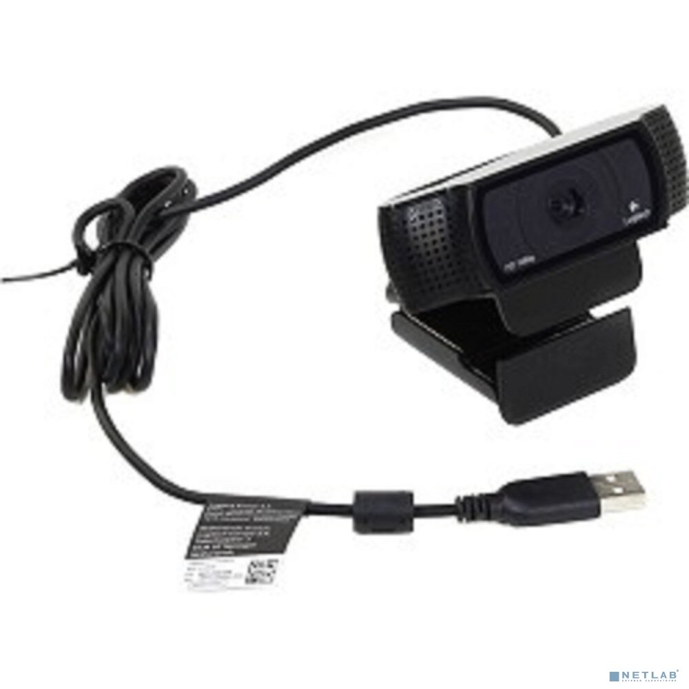 Logitech Цифровая камера 960-001055/960-000998 Logitech HD Pro Webcam C920 USB 2.0 1920*1080 2Mpix foto Mic Black