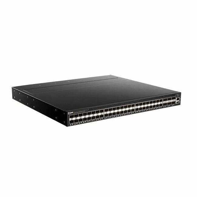 Коммутатор D-Link Managed L3 Switch 48x10GBase-X SFP+, 6x40GBase-X QSFP+, CLI, 1000Base-T Management, mini-USB Console, USB, w/D-Link OS