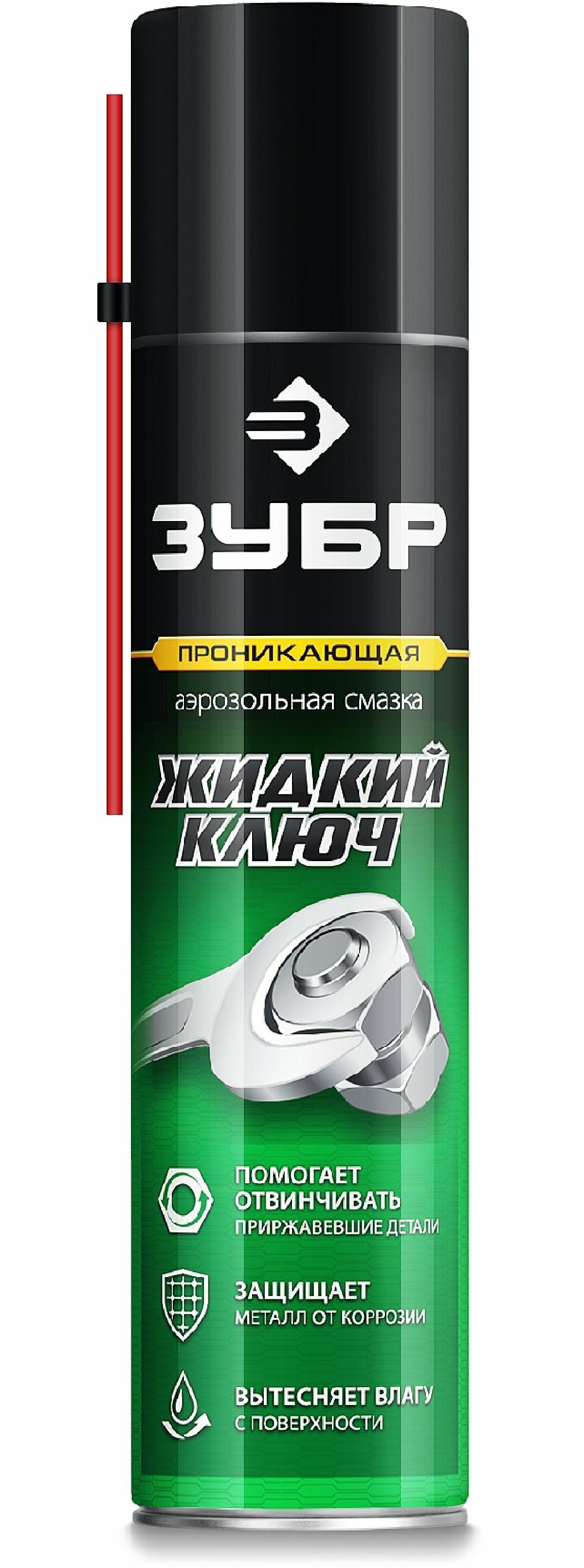 фото ЗУБР Жидкий ключ 400 мл, Проникающая аэрозольная смазка, профессионал (41446) (41446)