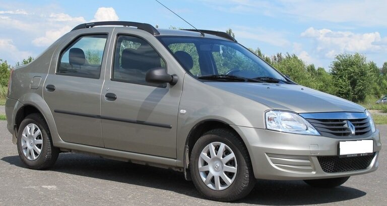 Рейлинги на крышу Renault LOGAN (2004-2015) APS чёрные 0245-02