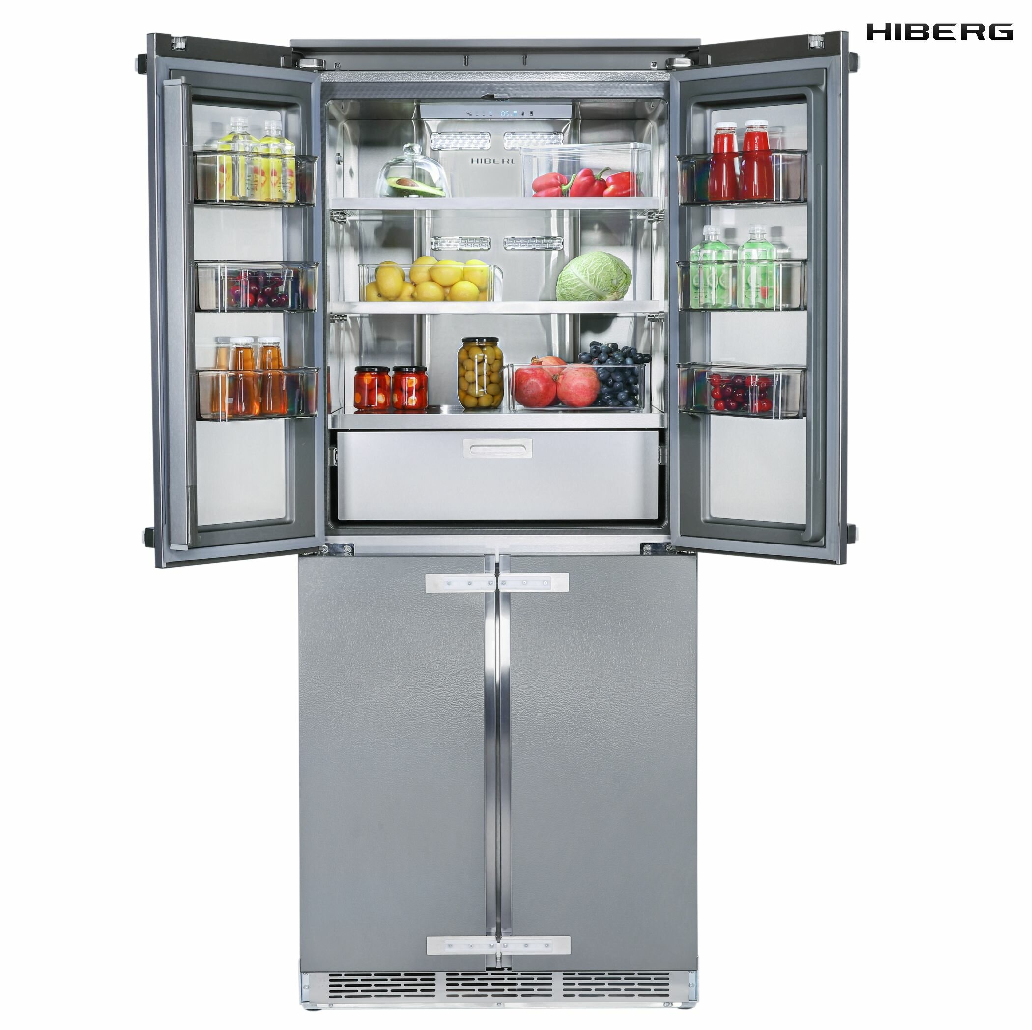 Встраиваемый холодильник No Frost 78*57,9*188,2 HIBERG i-RFQB 550 NF