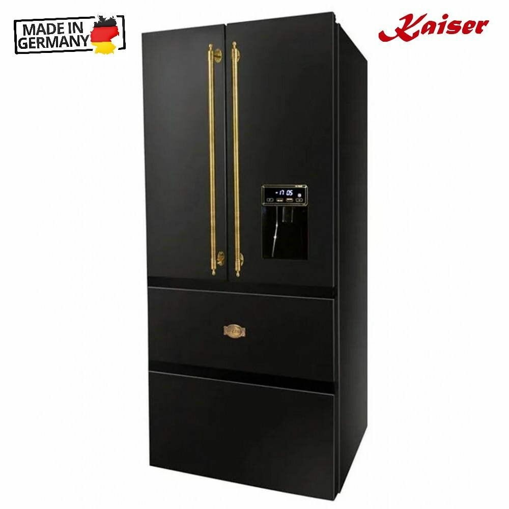 Холодильник French Door 183х83,6 см Kaiser Empire KS 80425 EM черный - фотография № 3