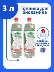 3 литра / Биотопливо для камина / ЭКО Пламя / Двойной очистки / Без запаха