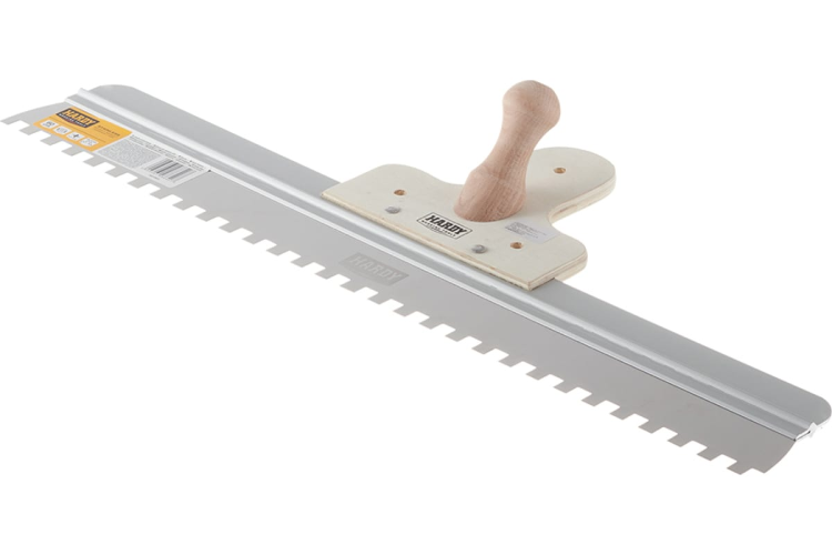фото HARDY Шпатель универсальный зубчатый, серия 69, дер.ручка, 50 см, зуб.10х10 мм. 0820-696010