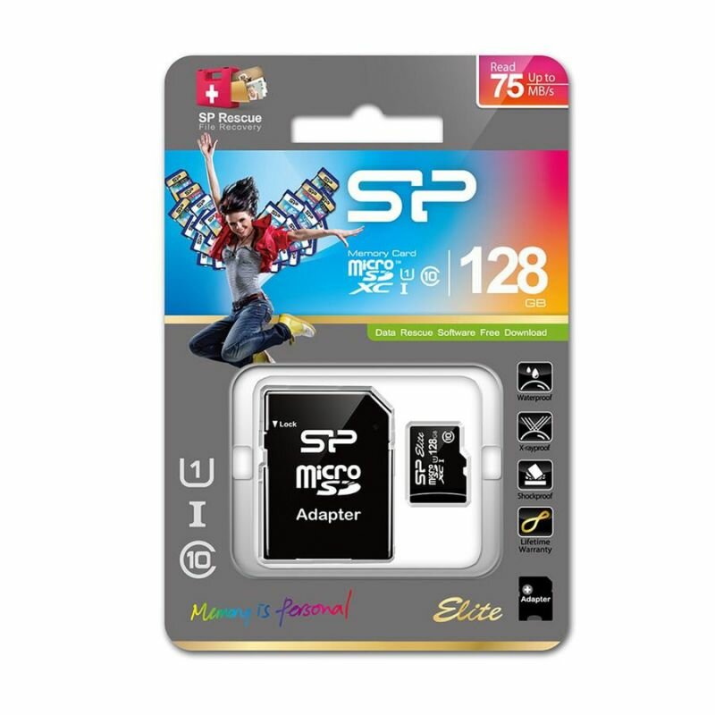 Карта памяти Silicon Power ELITE microSDXC UHS Class 1 Class 10 + SD adapter