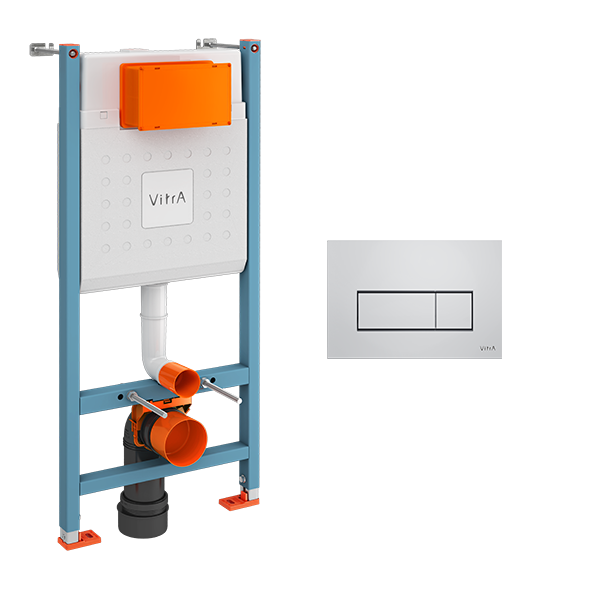 Комплект инсталляции для подвесного унитаза Vitra Core с панелью смыва Root