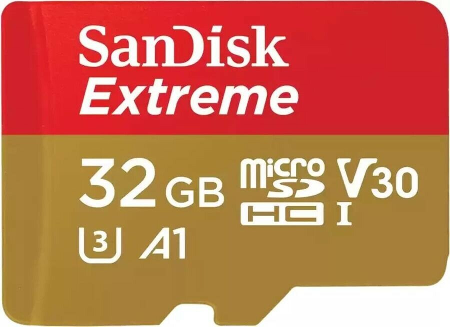 Карта памяти Sandisk Extreme microSDHC 32ГБ (SDSQXAF-032G-GN6MN) +SD адаптер