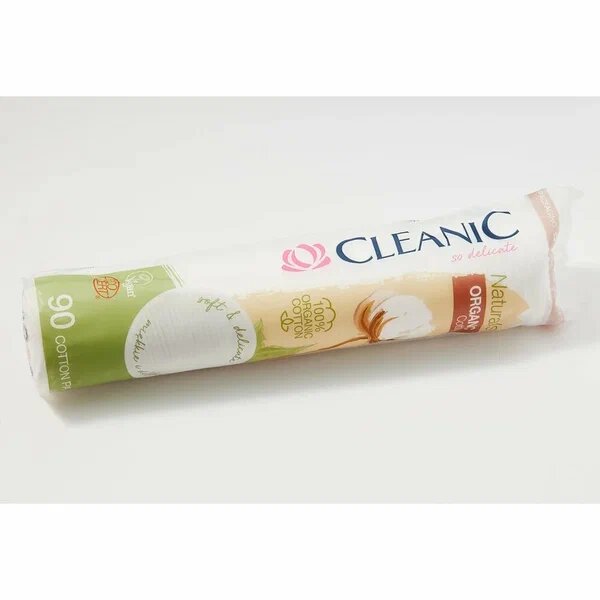 Ватные диски Cleanic Naturals Organic Cotton, гигиенические, 90 шт