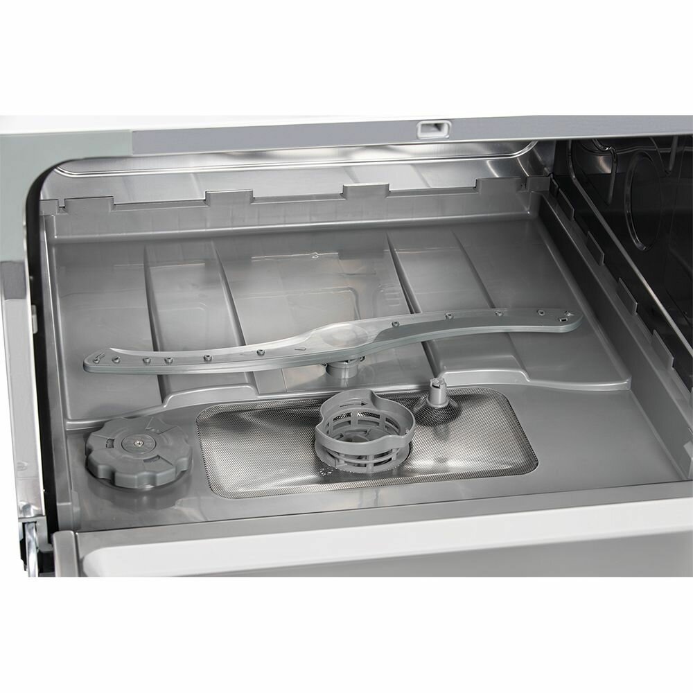 Посудомоечная машина HIBERG T56 615 W, отдельностоящая, возможность встраивания, mini, 7 программ, 2 корзины, цвет белый - фотография № 12