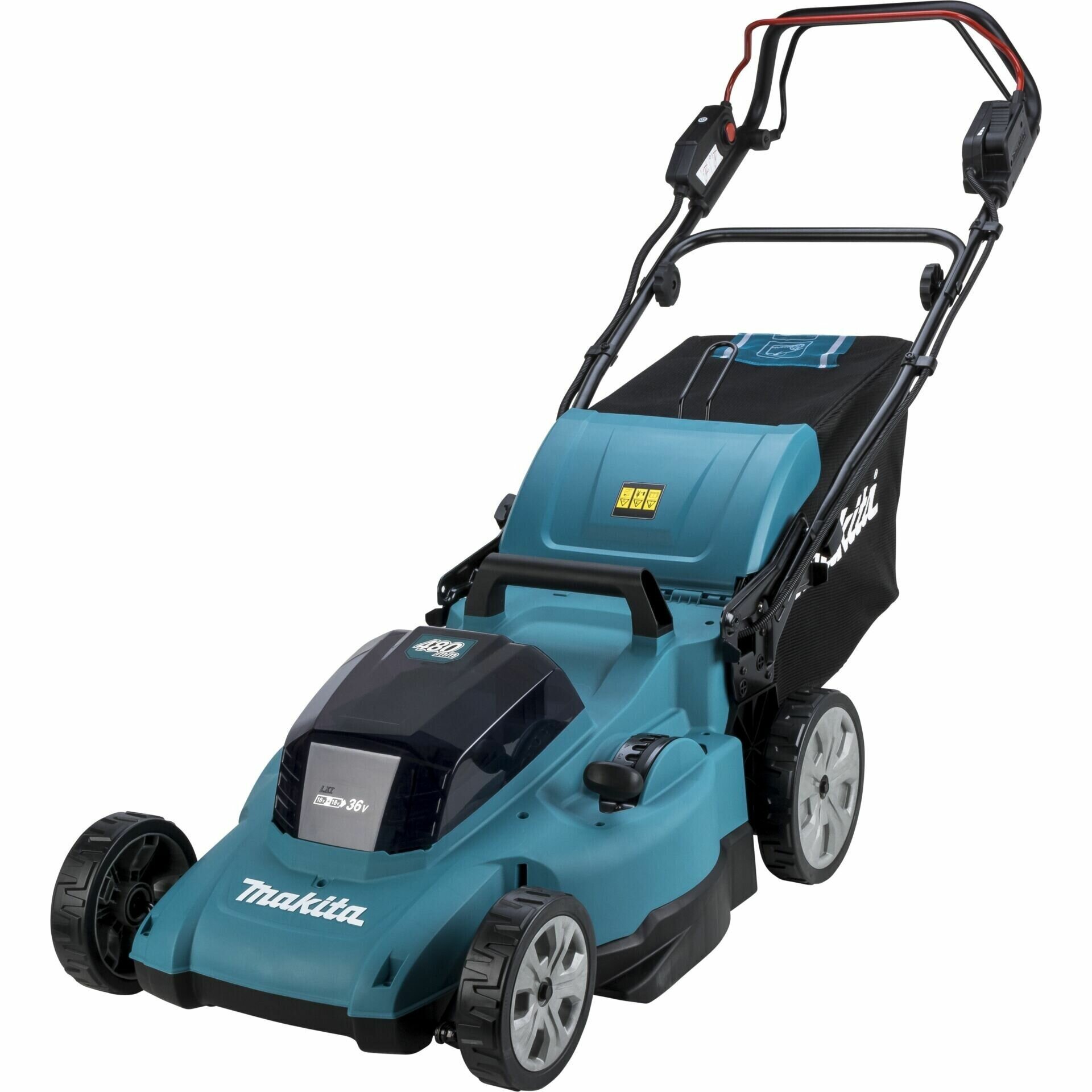 Аккумуляторная газонокосилка Makita 2x18 В 48 см 62 л с 2 АКБ 5 Ач и ЗУ DLM481CT2