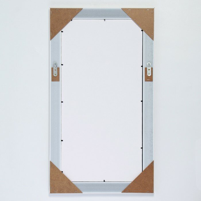 Зеркало настенное, прямоугольное белое 38,8x68,8x2,5см - фотография № 3