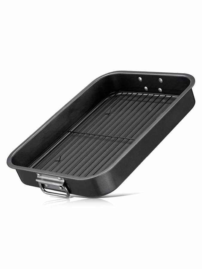 фото Противень глубокий с решеткой гриль 42х30,5х6,3 см Linea EASY