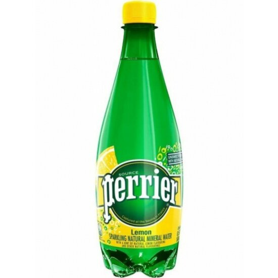 Вода минеральная Perrier газированная со вкусом лимона ПЭТ 0,5 л