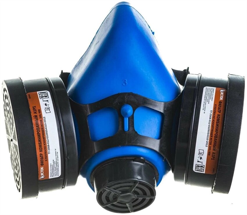 фото Полумаска изолирующая "Исток-300/400" со сменными фильтрами