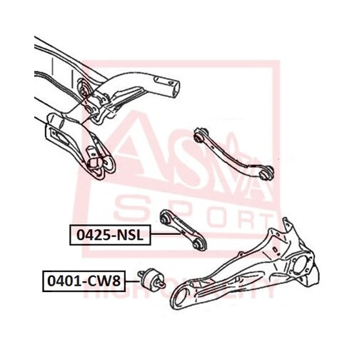 Рычаг независимой подвески колеса, подвеска колеса, ASVA 0425-NSL (1 шт.)