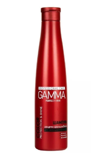 Шампунь для волос, Свобода, Gamma Perfect Hair, защита цвета и блеск, для окрашенных волос, 350 мл