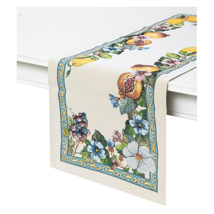 фото Дорожка для стола Mix&Match Home Лимонад 40х100 см, гобелен, бежевая