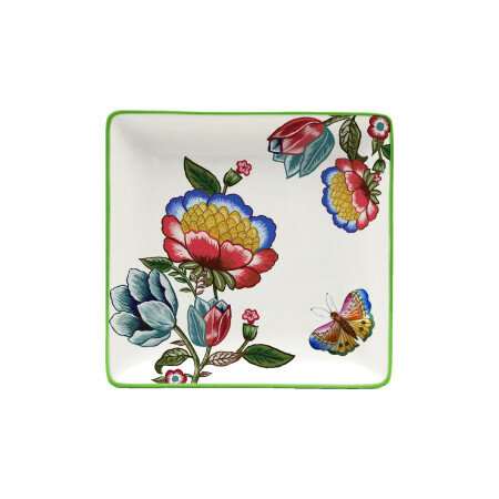 фото 30802 Блюдо квадратное 22х22см Летний букет доломит LR (х36)