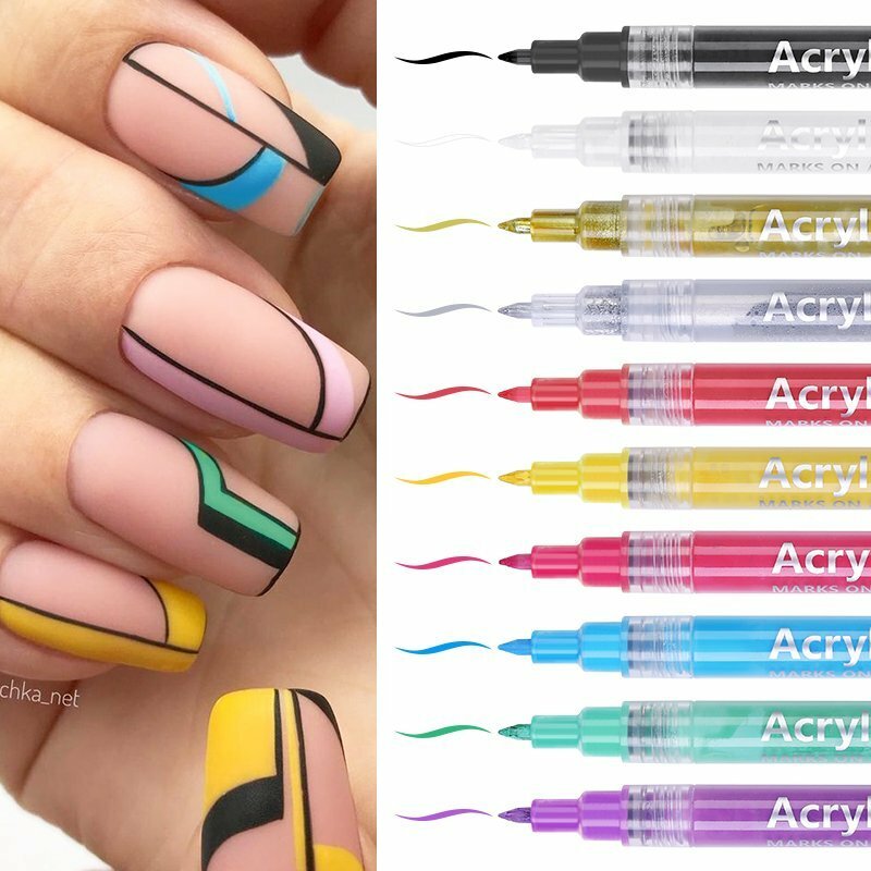 Born Pretty, Маркер для ногтей Nail Art pen 54320-02 белый, 1 шт