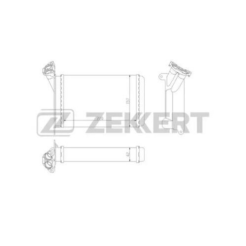 Теплообменник, отопление салона, ZEKKERT MK-5050 (1 шт.)