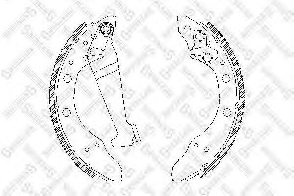 Колодки тормозные барабанные (комплект) для Шкода Фелиция 1994-2001 год выпуска (Skoda Felicia) STELLOX 057 101-SX