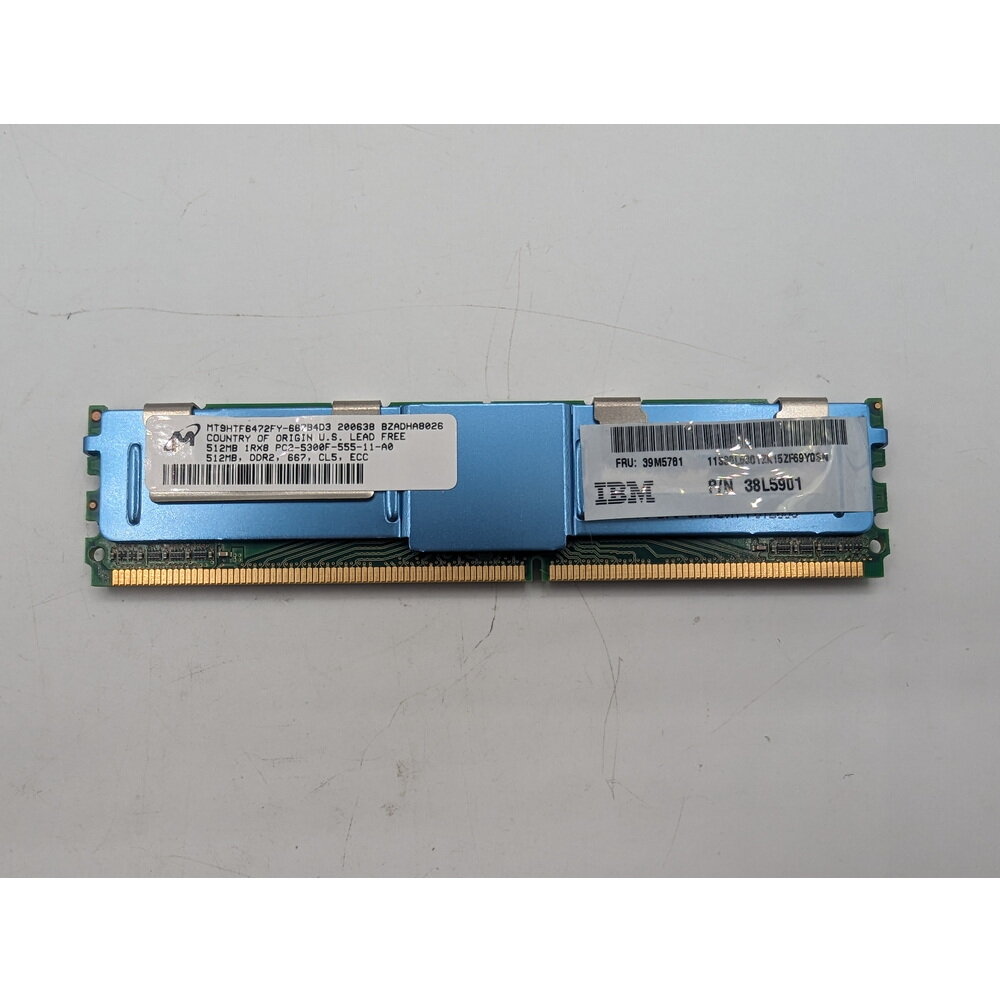 Модуль памяти MT9HTF6472FY-667B4D3, 38l5901, Micron, IBM, DDR2, 512MB, 5300