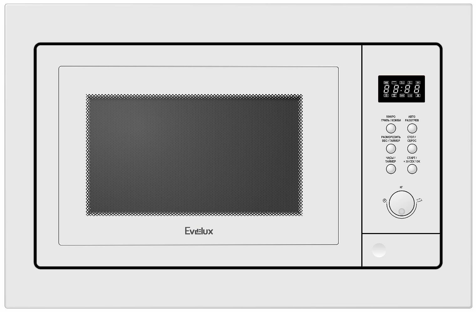 Встраиваемая микроволновая печь СВЧ Evelux MW 25 W - фотография № 1