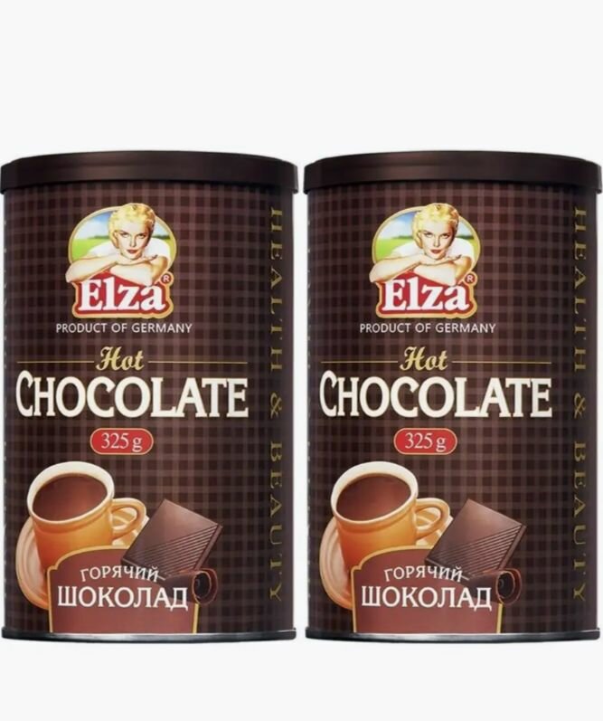 Горячий шоколад растворимый Elza Hot Chocolate 2х325г - фотография № 1