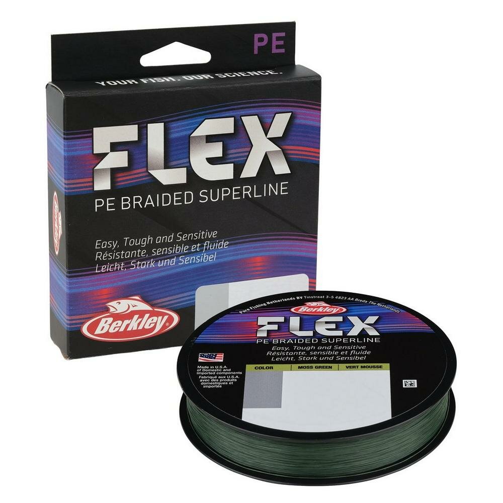 Леска плетеная Berkley Flex Braid 135m 0.14mm 67kg moss green